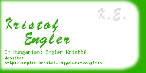 kristof engler business card